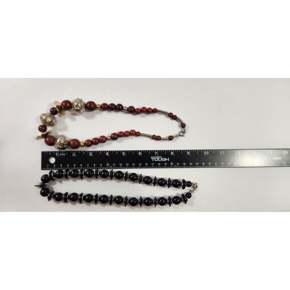 Vintage Lot Of 6 Bead Necklaces Assorted Sizes And Colors Elegant Dress - Picture 9 of 10